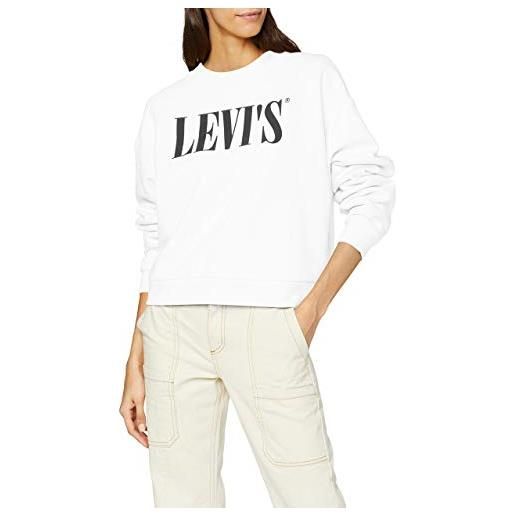 Levi's graphic diana crew serif outline garmen, maglia di tuta donna, serif outline garment dye blush, xs