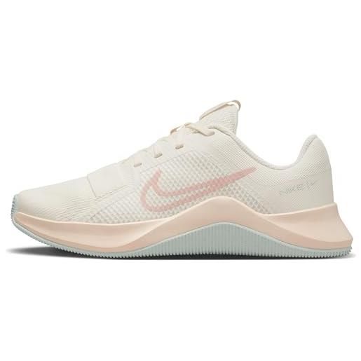 Nike w mc trainer 2, basso donna, pale ivory pink oxford guava ice, 38 eu