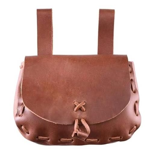 Ruarby medievale faux pouch borsa portatile medievale cintura borsa vintage rinascimento cintura sacchetto dices bag per uomini donne kid borsa da cintura rinascimentale, marrone