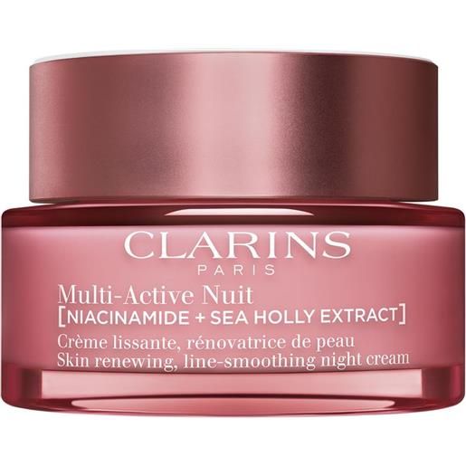 Clarins multi-active nuit crème lissante, rénovatrice de peau - multi-active crema notte per tutti i tipi di pelle 50 ml