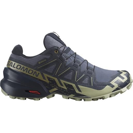 Salomon - scarpe da trail running - speedcross 6 gtx grisaille/carbon/tea per uomo - taglia 6,5 uk, 7 uk, 7,5 uk, 9,5 uk, 10,5 uk, 11 uk, 11,5 uk - grigio