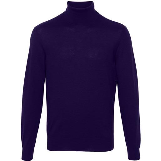 Ralph Lauren Purple Label maglione con effetto spazzolato - viola