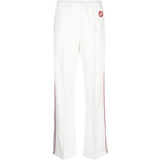 Gucci pantaloni sportivi con righe web - bianco