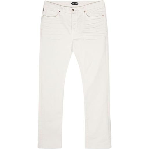 TOM FORD jeans slim a vita media - bianco