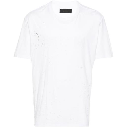 AMIRI t-shirt con effetto vissuto core shotgun - bianco