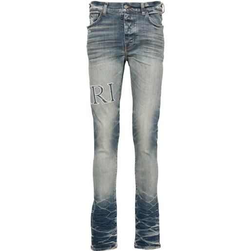AMIRI jeans skinny con applicazione logo core - blu