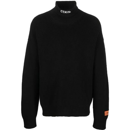Heron Preston maglione con ricamo стиль - nero