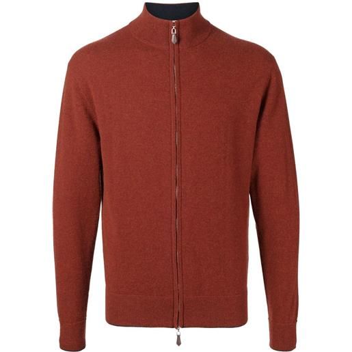 N.Peal maglione con zip - rosso