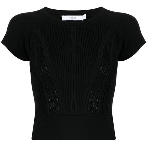 IRO top a coste con dettaglio cut-out - nero