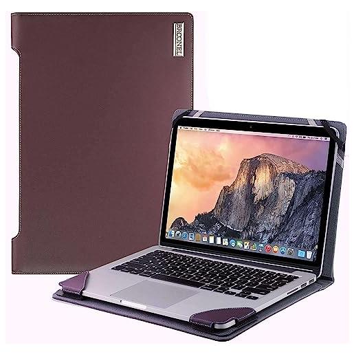 Broonel - profile series - custodia in pelle viola - compatibile con acer chromebook 311 c722 11.6 laptop