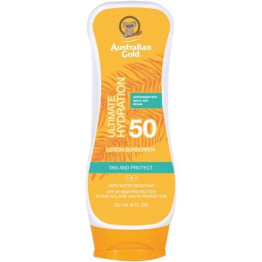Australian Gold spf50 lotion sunscreen moisture max 237ml - protezione solare spf50 water resistant