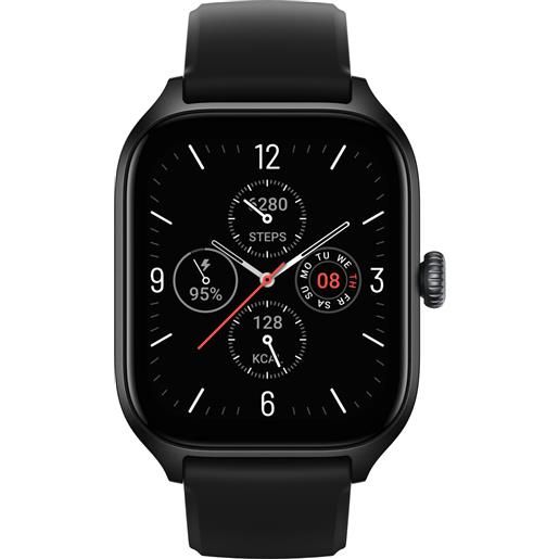Amazfit gts 4 smartwatch con schermo 1.75 amoled cassa da 43 mm e gps satellitare colore nero - w2168eu1n