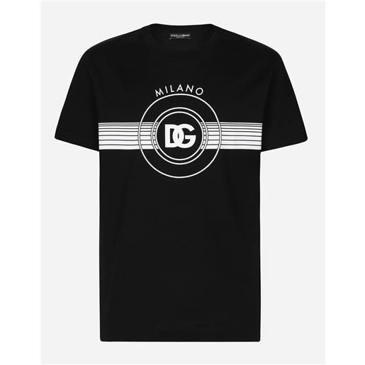 Dolce & Gabbana t-shirt manica corta in cotone stampa dg
