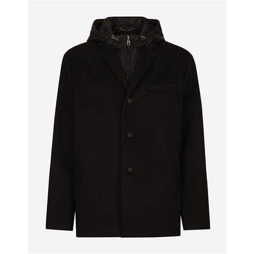 Dolce & Gabbana giacca monopetto in cashmere con cappuccio
