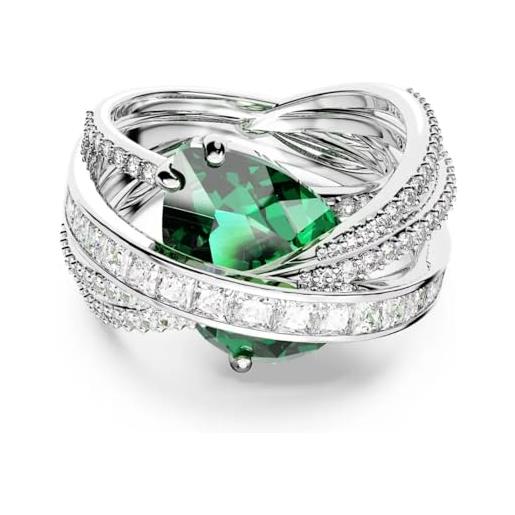 Swarovski anello da donna hyperbola verde placcato rodio 5666957