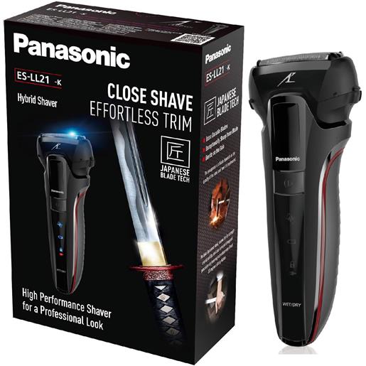 Panasonic rasoio elettrico ricaricabile cordless wet&dry 3 lame trimmer - es-ll21-k503sh