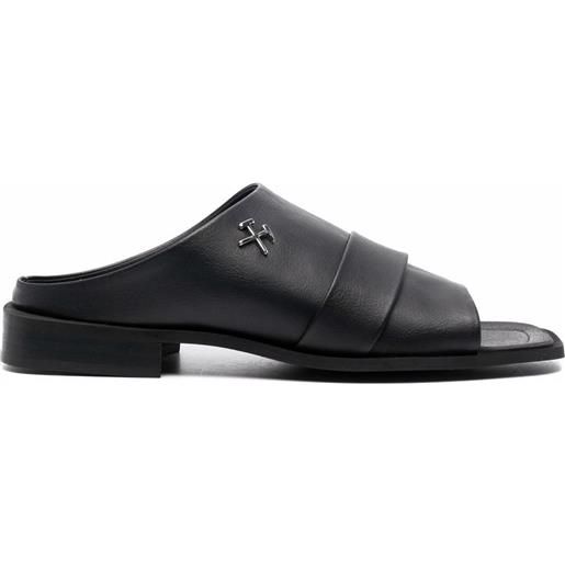 GmbH sandali con placca logo - nero