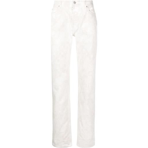 Maison Margiela jeans slim con effetto schiarito - bianco