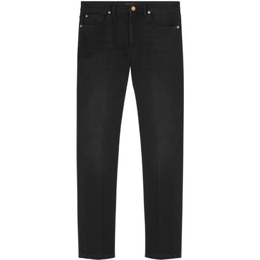 Versace jeans slim con ricamo - nero