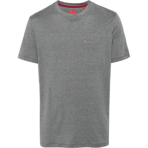 Isaia t-shirt con cuciture a contrasto - grigio