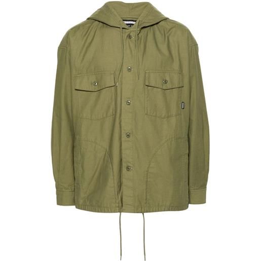 Neighborhood giacca-camicia con cappuccio - verde