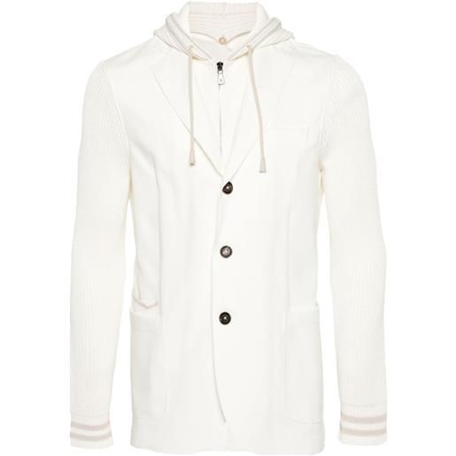 Eleventy blazer con design a inserti - bianco
