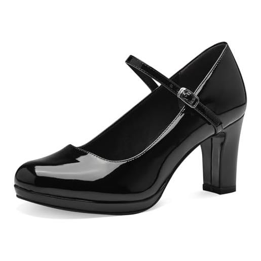 Tamaris donna 1-24494-42, scarpe décolleté, black patent, 37 eu