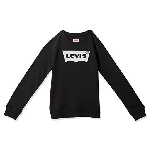 Levi's batwing crewneck sweatshirt bambine e ragazze, nero (black), 16 anni
