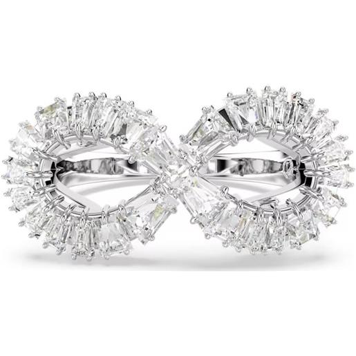 SWAROVSKI anello hyperbola infinito, bianco, placcato rodio 55