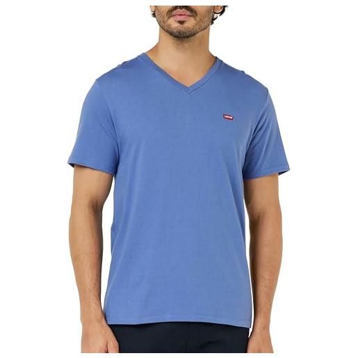 Levi's original housemark v-neck, t-shirt uomo, blu ( dress blues ), l