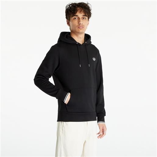 FRED PERRY tipped hooded sweatshirt black