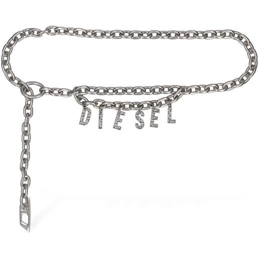 DIESEL cintura b-charm in metallo con decorazioni