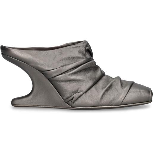 RICK OWENS mules cantilever in pelle 80mm
