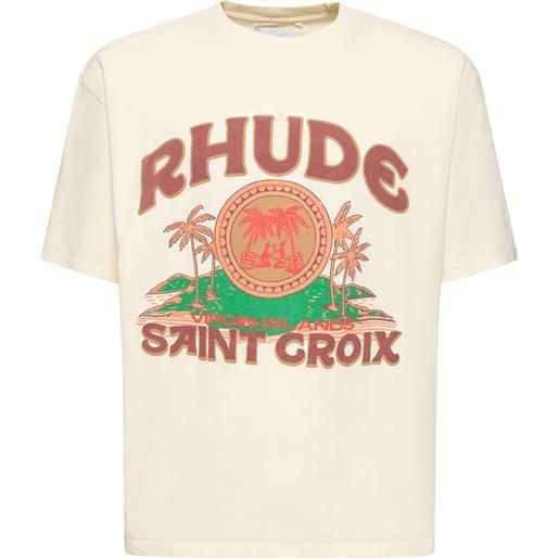 RHUDE t-shirt saint croix in cotone