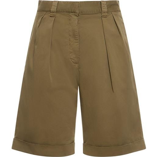 ASPESI shorts in twill di cotone con pinces