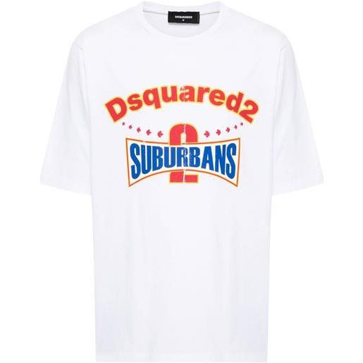 Dsquared2 t-shirt suburbans - bianco