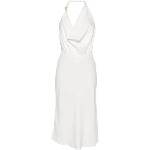 Elisabetta Franchi abito con monogramma jacquard - bianco