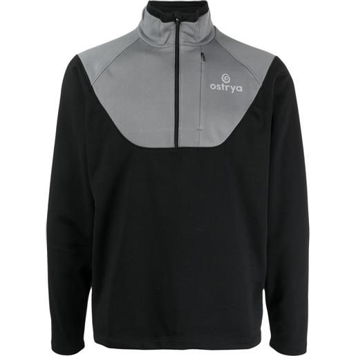 Ostrya giacca sportiva rove con zip - nero