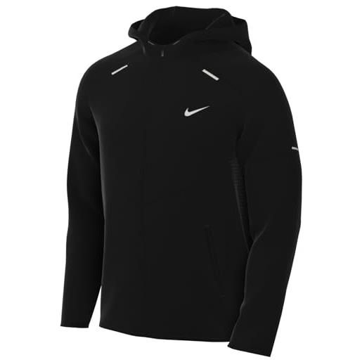 Nike fb7540-010 m nk imp lght windrnner jkt giacca uomo black/black/reflective silv taglia l
