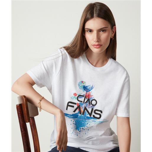 Falconeri t-shirt "ciao fans" sofia goggia bianco
