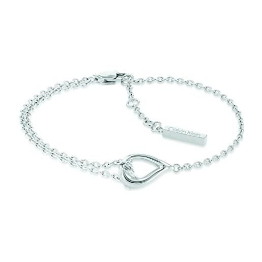 Calvin Klein braccialetto a catena da donna collezione sculptured drops - 35000076