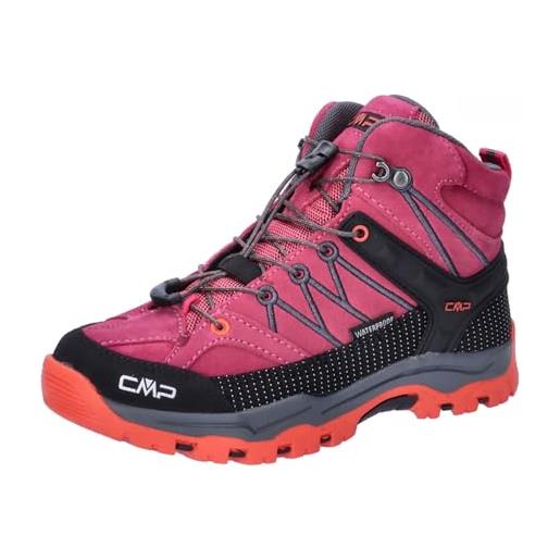 CMP unisex - bambini e ragazzi kids rigel mid trekking shoe wp scarpe da trekking alta, dark electric, 35 eu