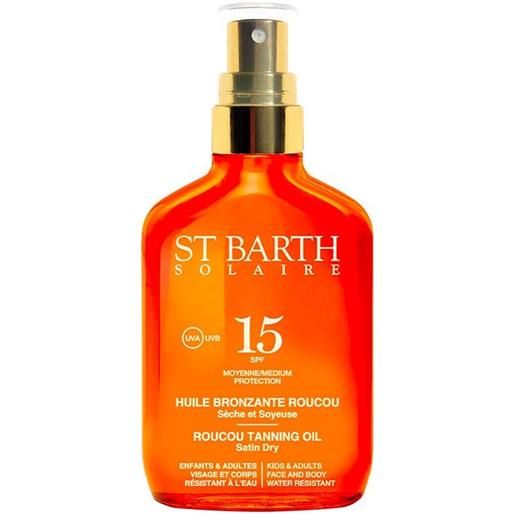 St. Barth roucou tanning oil spf 15