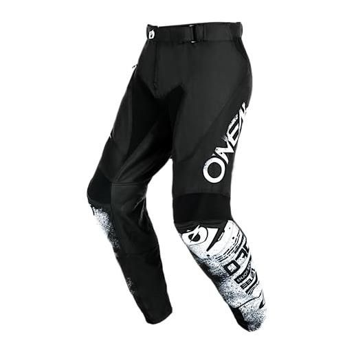 O'NEAL | pantaloni da motocross | enduro moto | tessuto denari resistente, grande libertà di movimento, vestibilità atletica | mayhem scarz pants v. 24 | adulto | nero blu | taglia 36