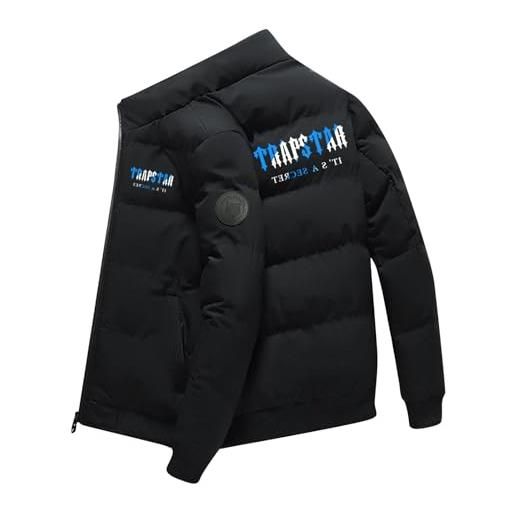 DUOROUPUTAO trapstar giubbotto, giacca a vento grossa giacca invernale da uomo giubbotto uomo invernale trapstar giacca trapstar london parka giacca uomo con zip invernale giacca outdoor(5- nero, l)