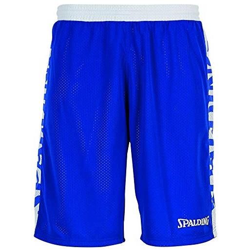 Spalding essential reversible shorts pantaloni, rosso/bianco, 4xl uomo