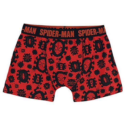 MARVEL COMICS spider-man zb240331spn-s -boxer da uomo con stampa all-over, taglia s, colore nero pantaloncino, rosso (rosso rosso), s