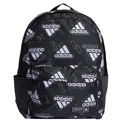 adidas cl bp gfx1 u zaino, nero/bianco, taglia unica unisex-adulto