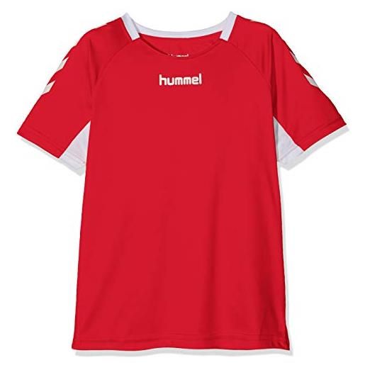 hummel maglia core kids team m/c, maglietta unisex-bambini e ragazzi, vero rosso, 152