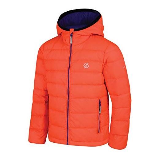 Regatta dare 2b reload premium duck down fill water repellent hooded outdoor winter jacket, salopette bambino, cyber pink, 3-4